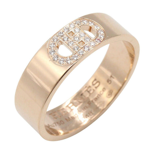 Hermes Ring D'ancre Diamond 18k Pink Gold