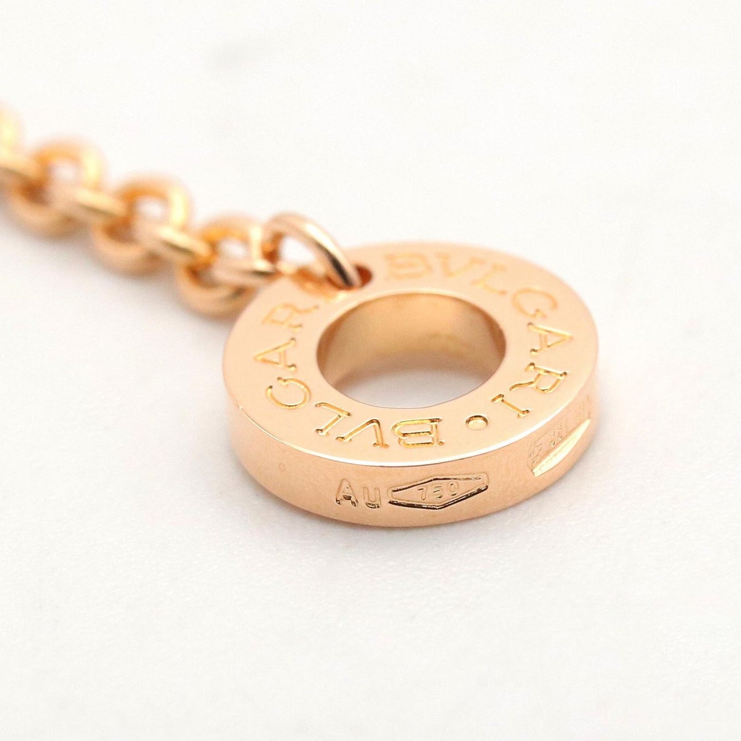 Bvlgari Necklace Circle Diamond 44.5 51.5 cm 18k Pink Gold — view 5
