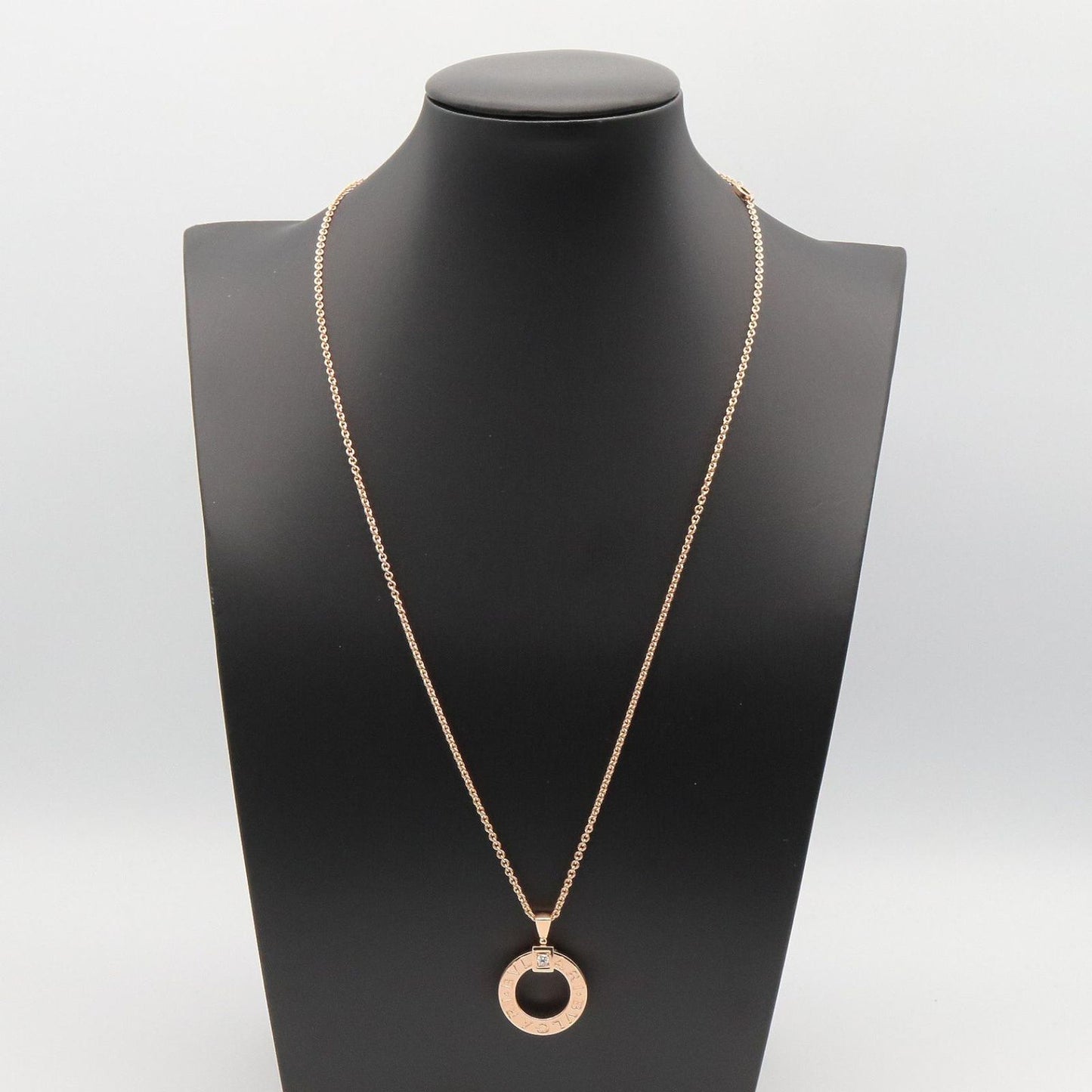 Bvlgari Necklace Circle Diamond 44.5 51.5 cm 18k Pink Gold — view 7