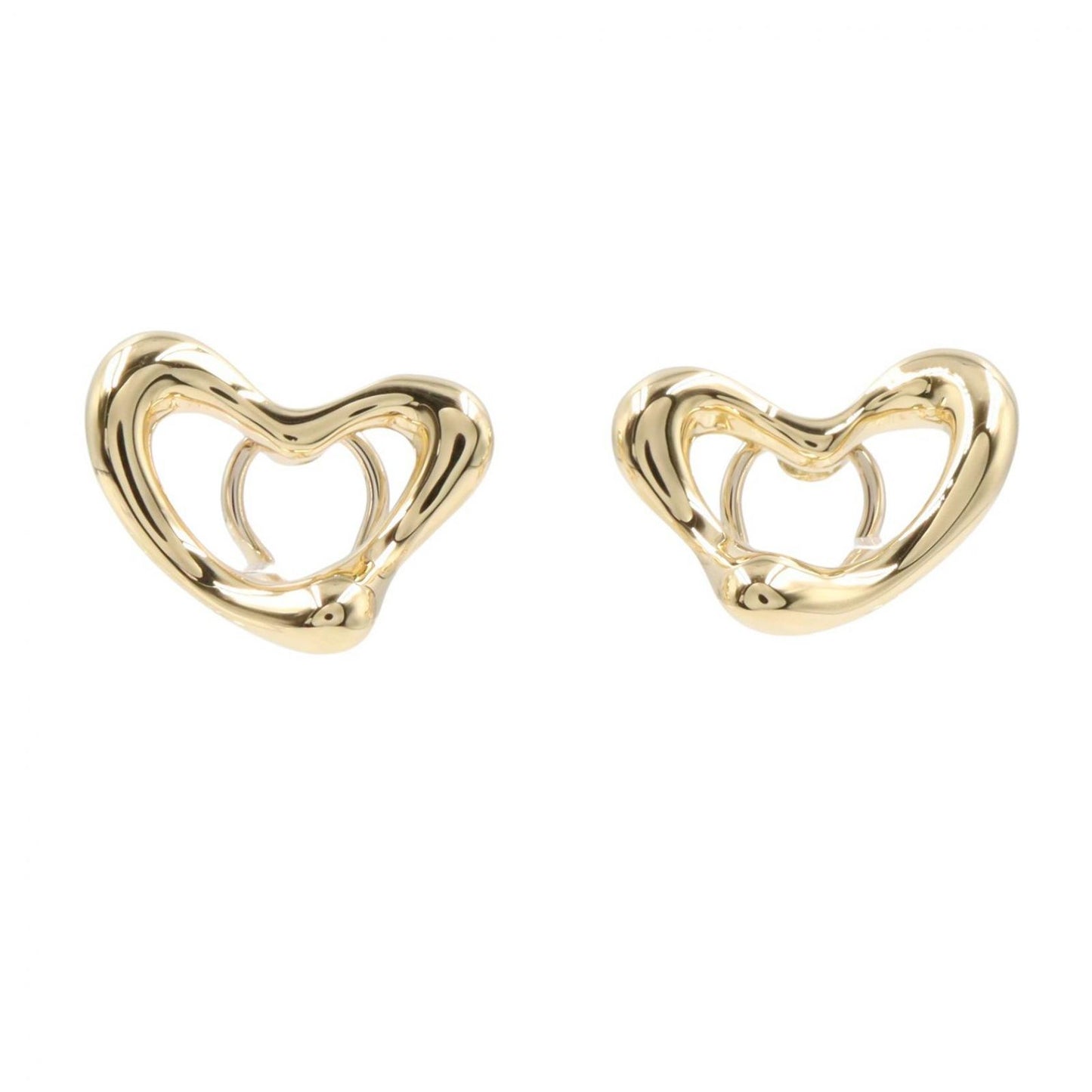 Tiffany & Co Earrings Open Heart Rutilated Quartz 18k