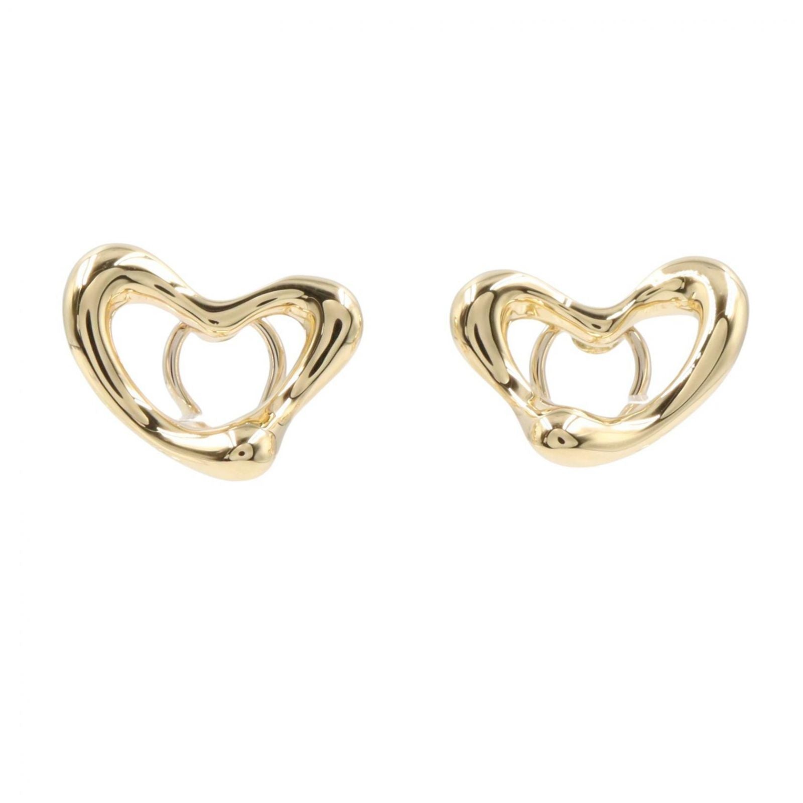 Tiffany & Co Earrings Open Heart Rutilated Quartz 18k