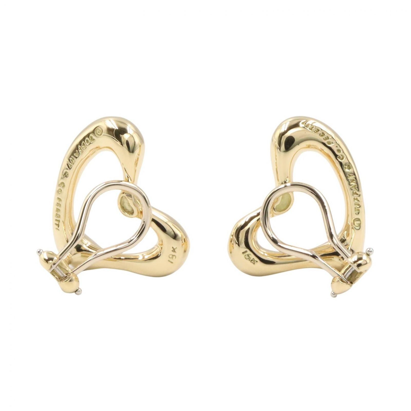 Tiffany & Co Earrings Open Heart Rutilated Quartz 18k — view 2