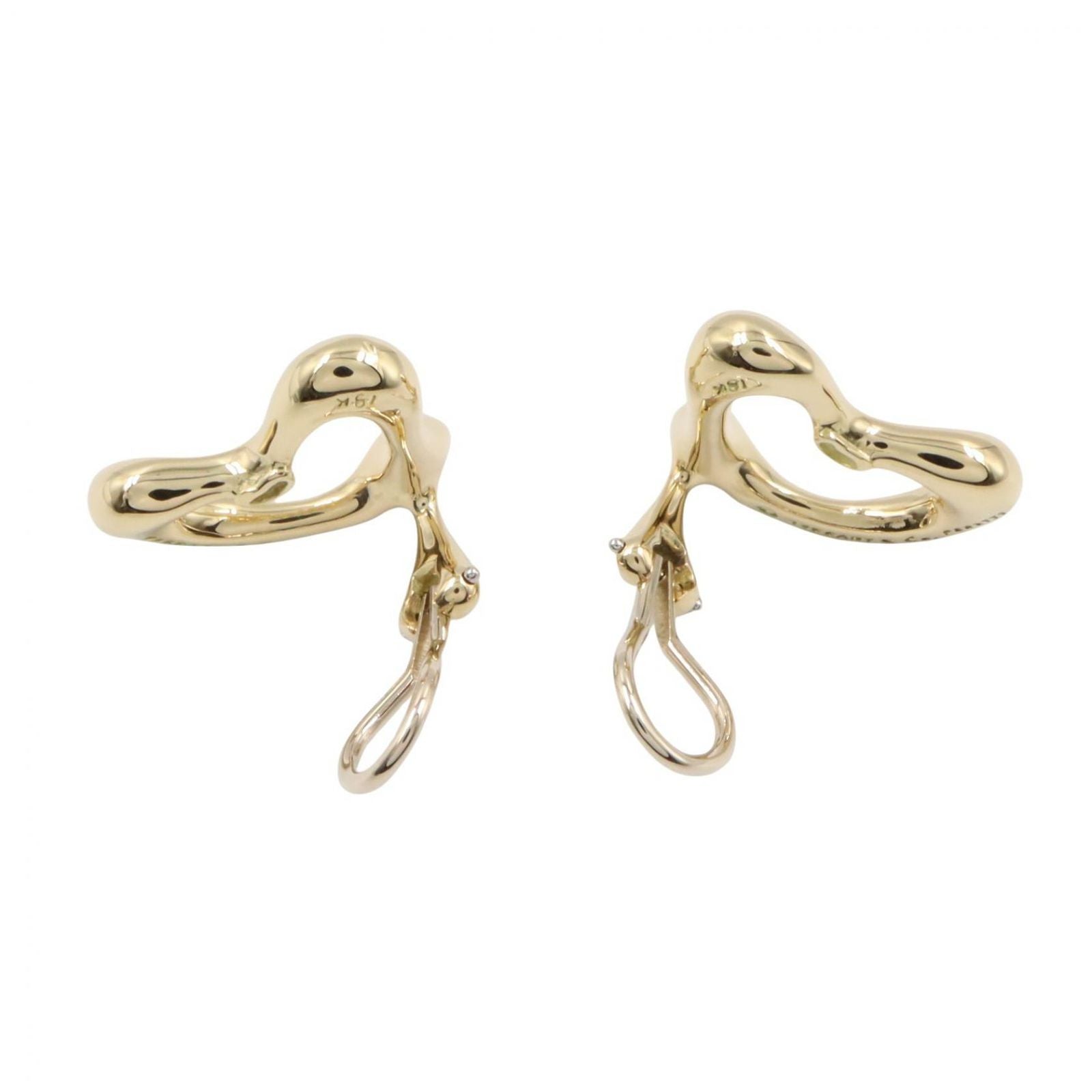 Tiffany & Co Earrings Open Heart Rutilated Quartz 18k — view 3