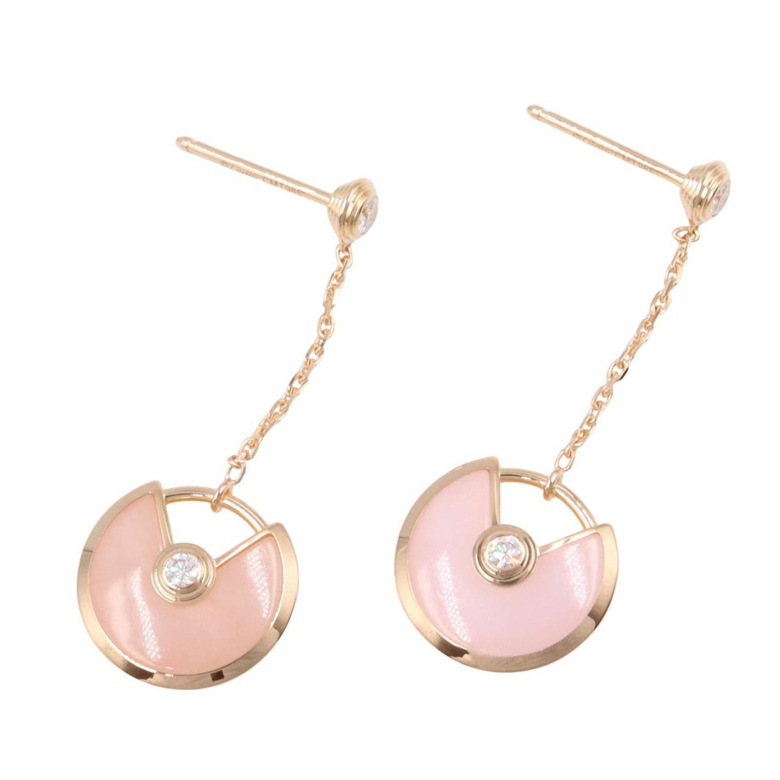 Cartier Earrings Amulet Diamond Opal 18k Pink Gold — view 3