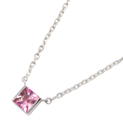 Cartier Necklace Tank Pink Tourmaline 40.5 41 cm 18k White Gold