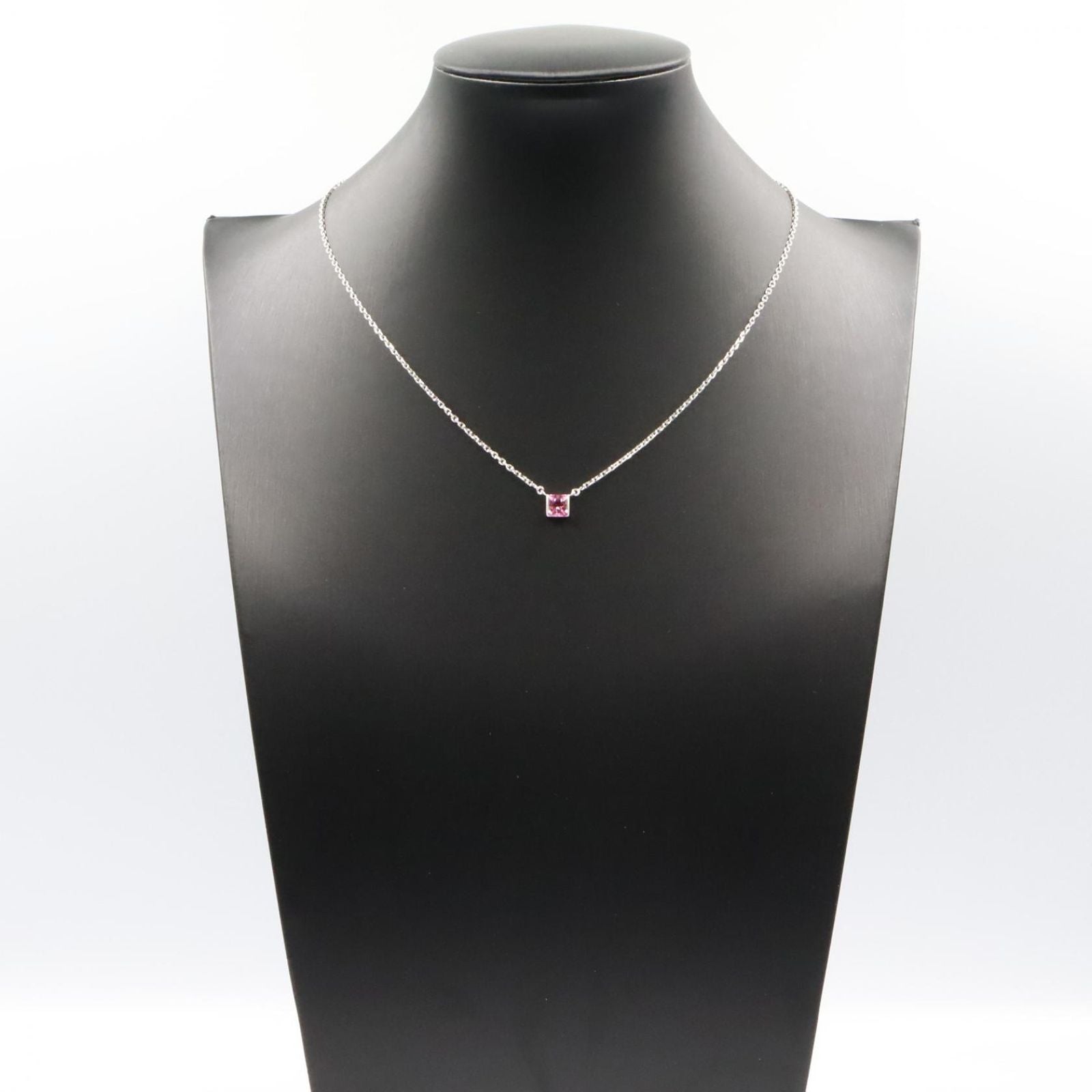 Cartier Necklace Tank Pink Tourmaline 40.5 41 cm 18k White Gold — view 7