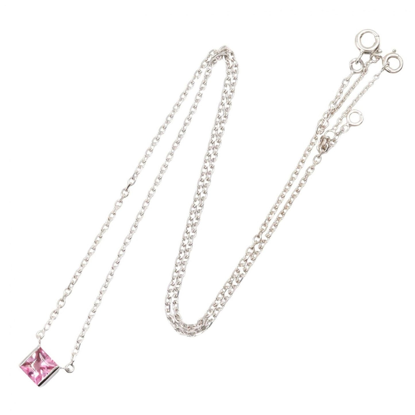 Cartier Necklace Tank Pink Tourmaline 40.5 41 cm 18k White Gold — view 2