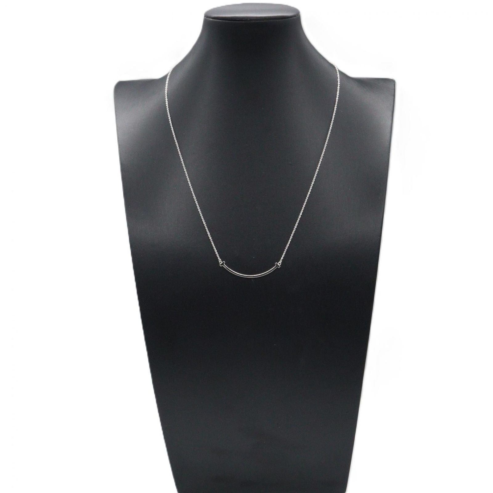 Tiffany & Co Necklace T Smile Small 40 45 cm 18k White Gold — view 5