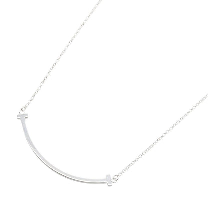 Tiffany & Co Necklace T Smile Small 40 45 cm 18k White Gold