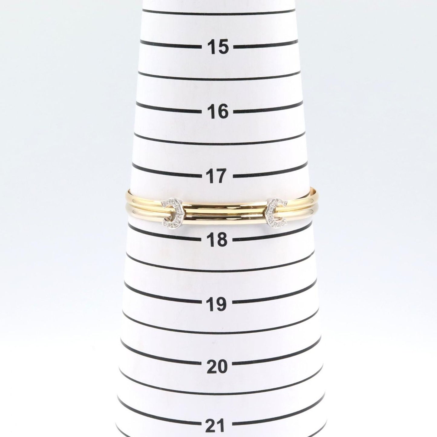 Cartier Bracelet 2C Diamond 17.5 cm 18k White Gold — view 6