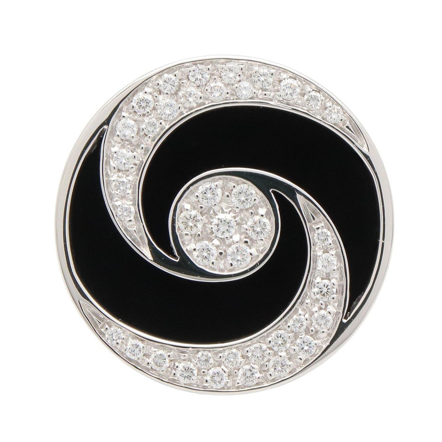 Bvlgari Ring Allegra Optical Diamond Onyx 18k White Gold — view 2