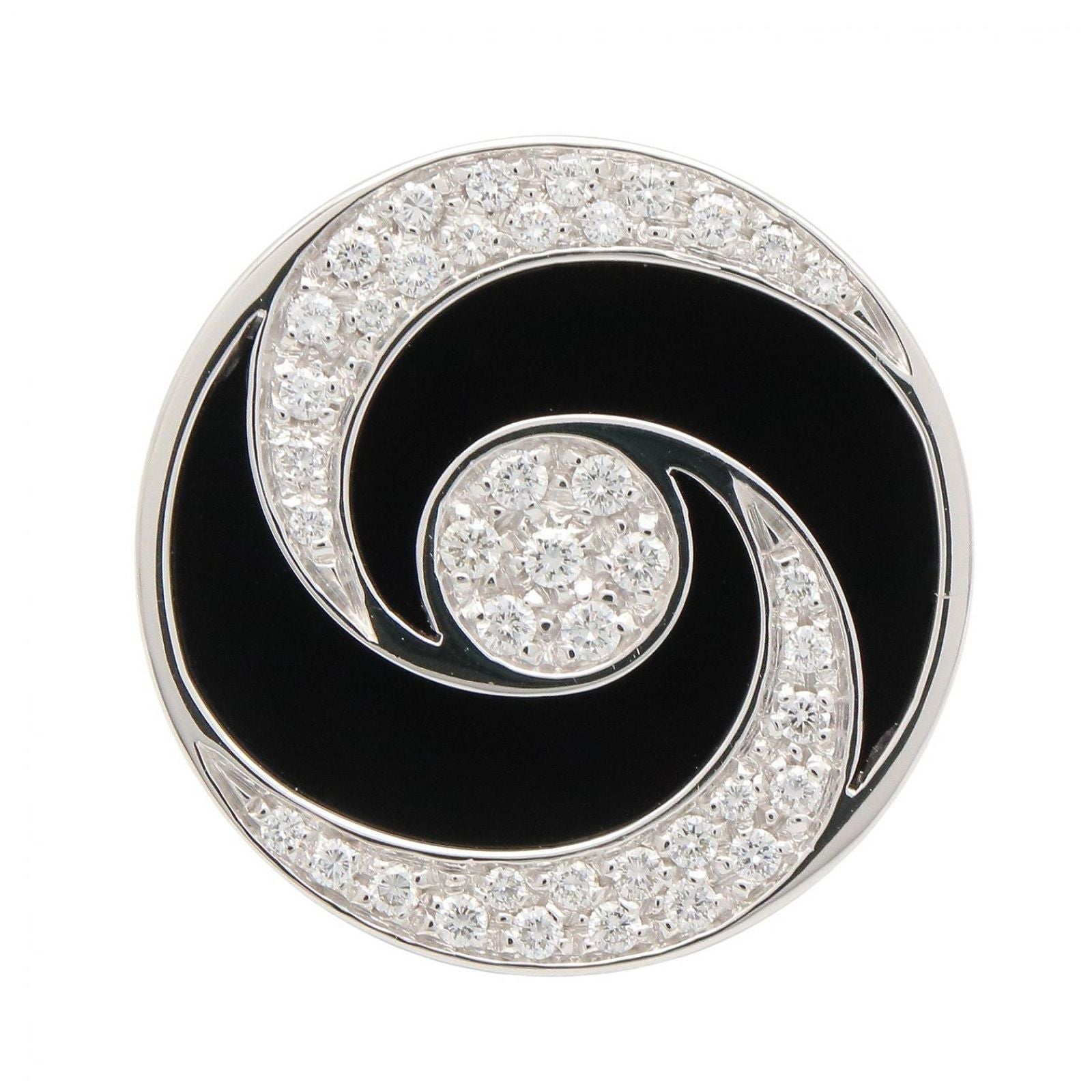 Bvlgari Ring Allegra Optical Diamond Onyx 18k White Gold — view 2