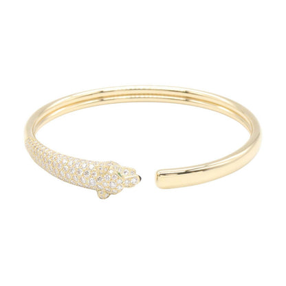 Cartier Bracelet Panthelle Emerald Diamond Onyx Bangle 14.5 cm 18k