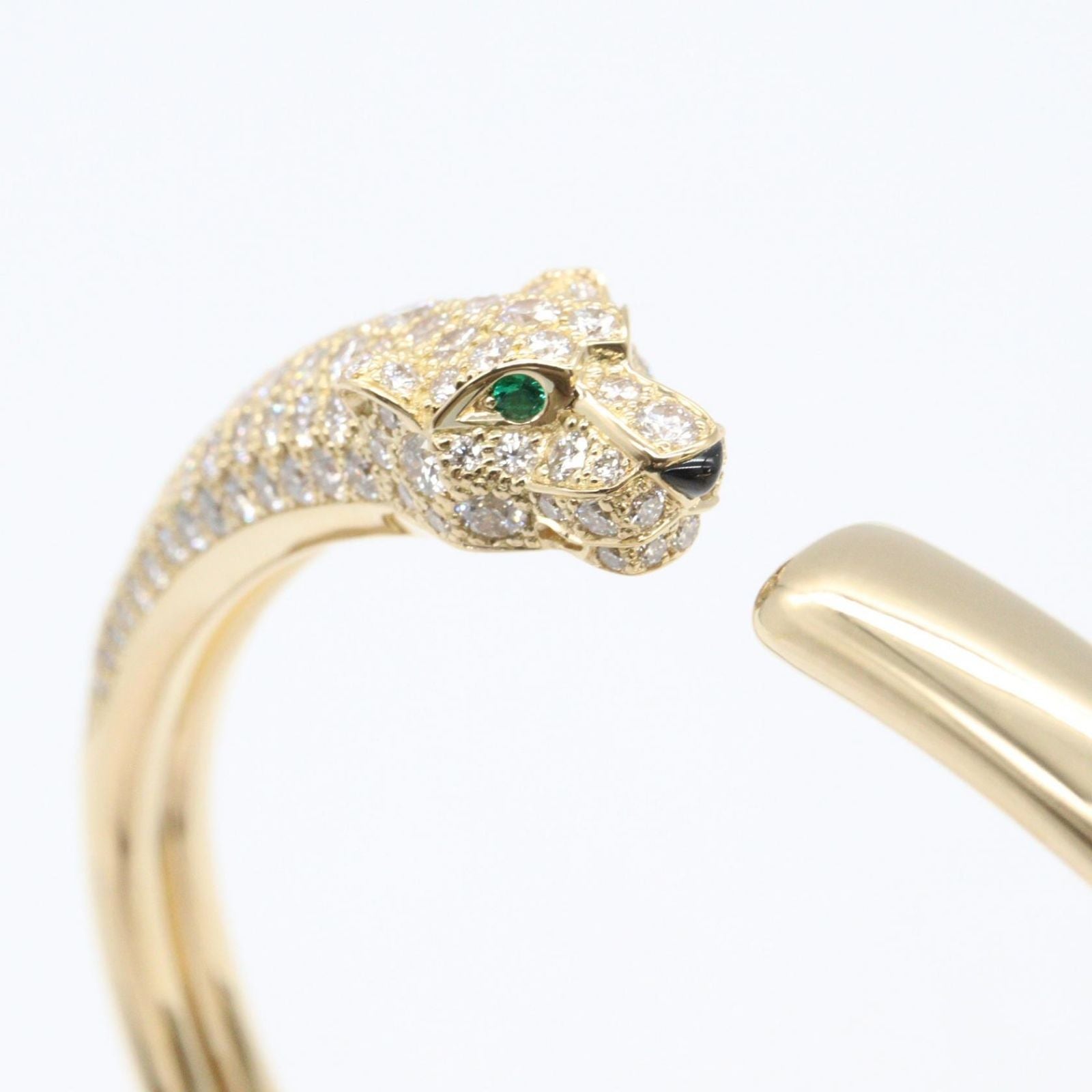 Cartier Bracelet Panthelle Emerald Diamond Onyx Bangle 14.5 cm 18k — view 4