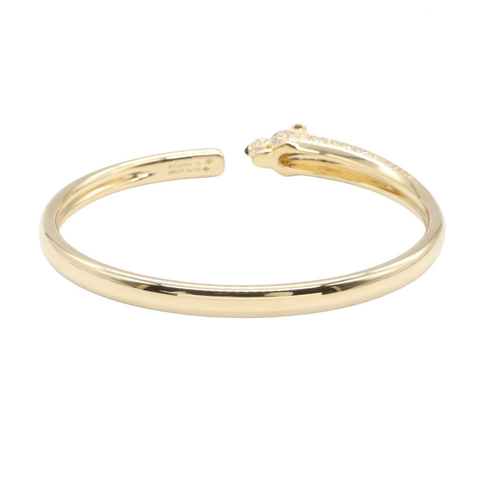 Cartier Bracelet Panthelle Emerald Diamond Onyx Bangle 14.5 cm 18k — view 2
