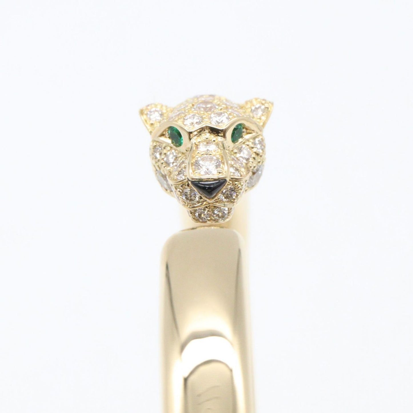 Cartier Bracelet Panthelle Emerald Diamond Onyx Bangle 14.5 cm 18k — view 5