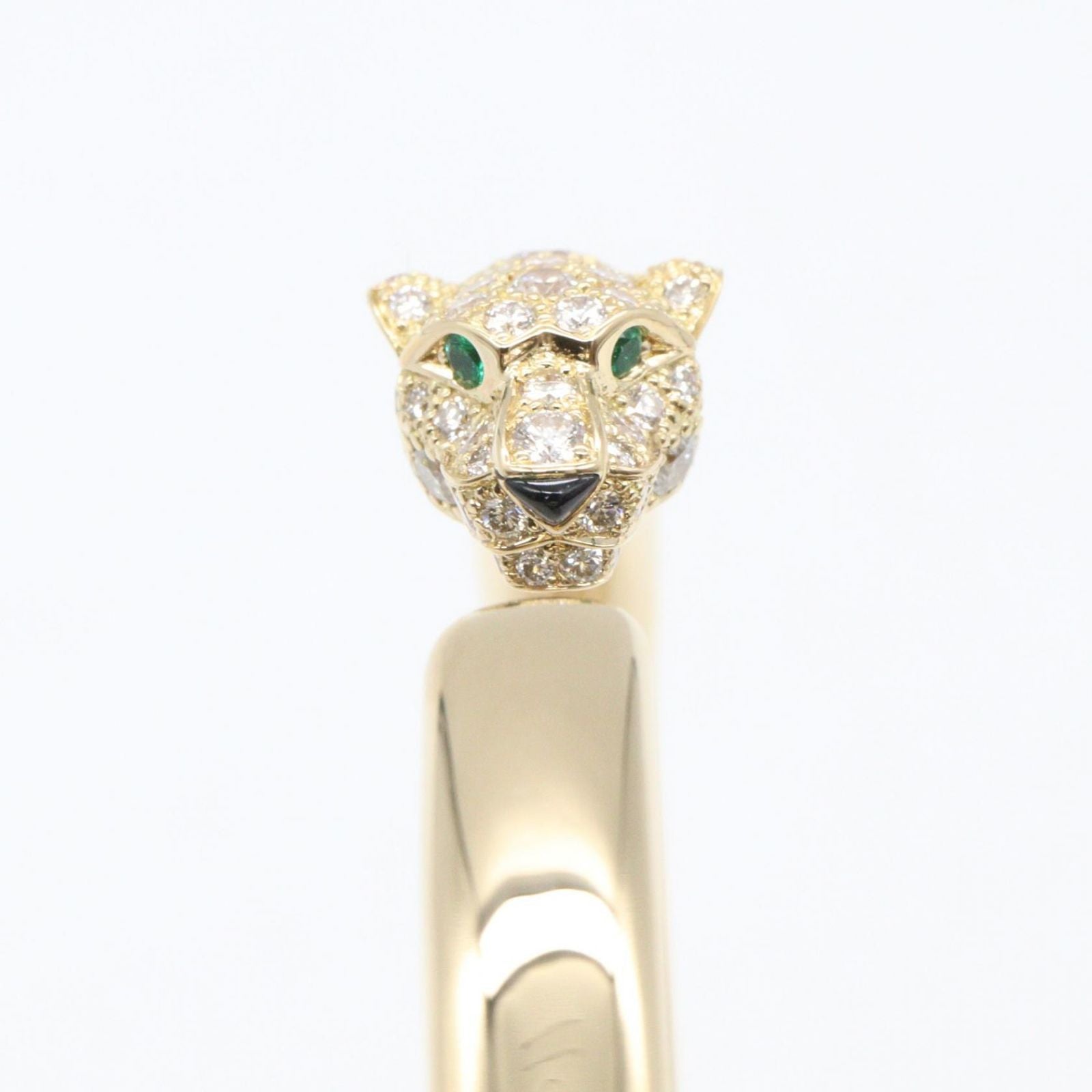 Cartier Bracelet Panthelle Emerald Diamond Onyx Bangle 14.5 cm 18k — view 5