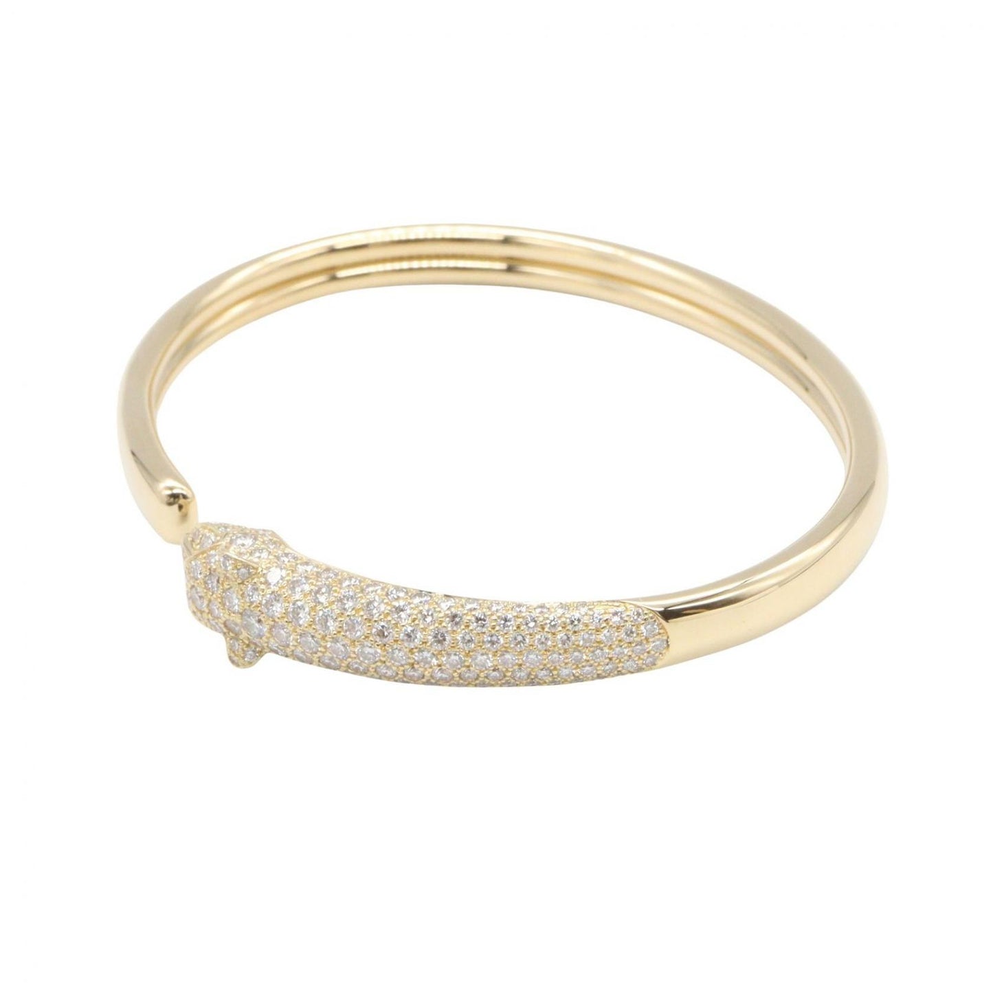 Cartier Bracelet Panthelle Emerald Diamond Onyx Bangle 14.5 cm 18k — view 3