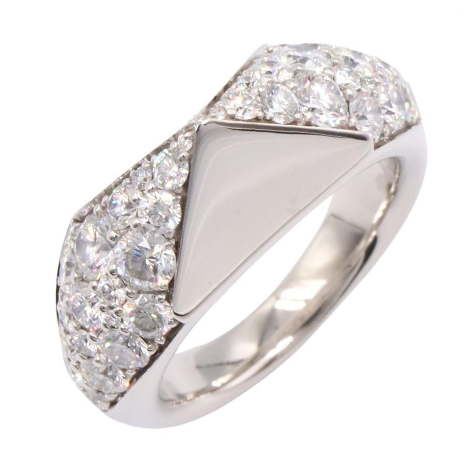 Prada Ring Signet Diamond 18k White Gold