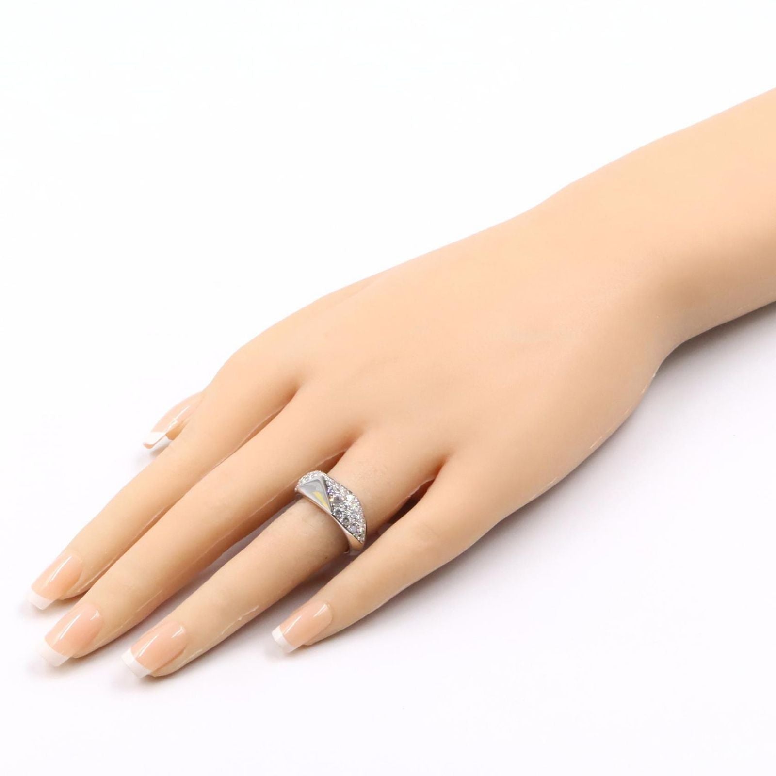 Prada Ring Signet Diamond 18k White Gold — view 9