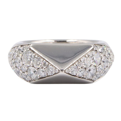 Prada Ring Signet Diamond 18k White Gold — view 2