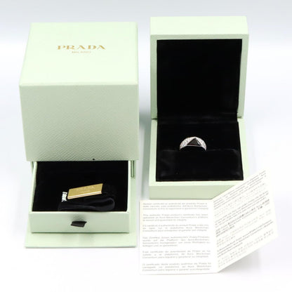 Prada Ring Signet Diamond 18k White Gold — view 8