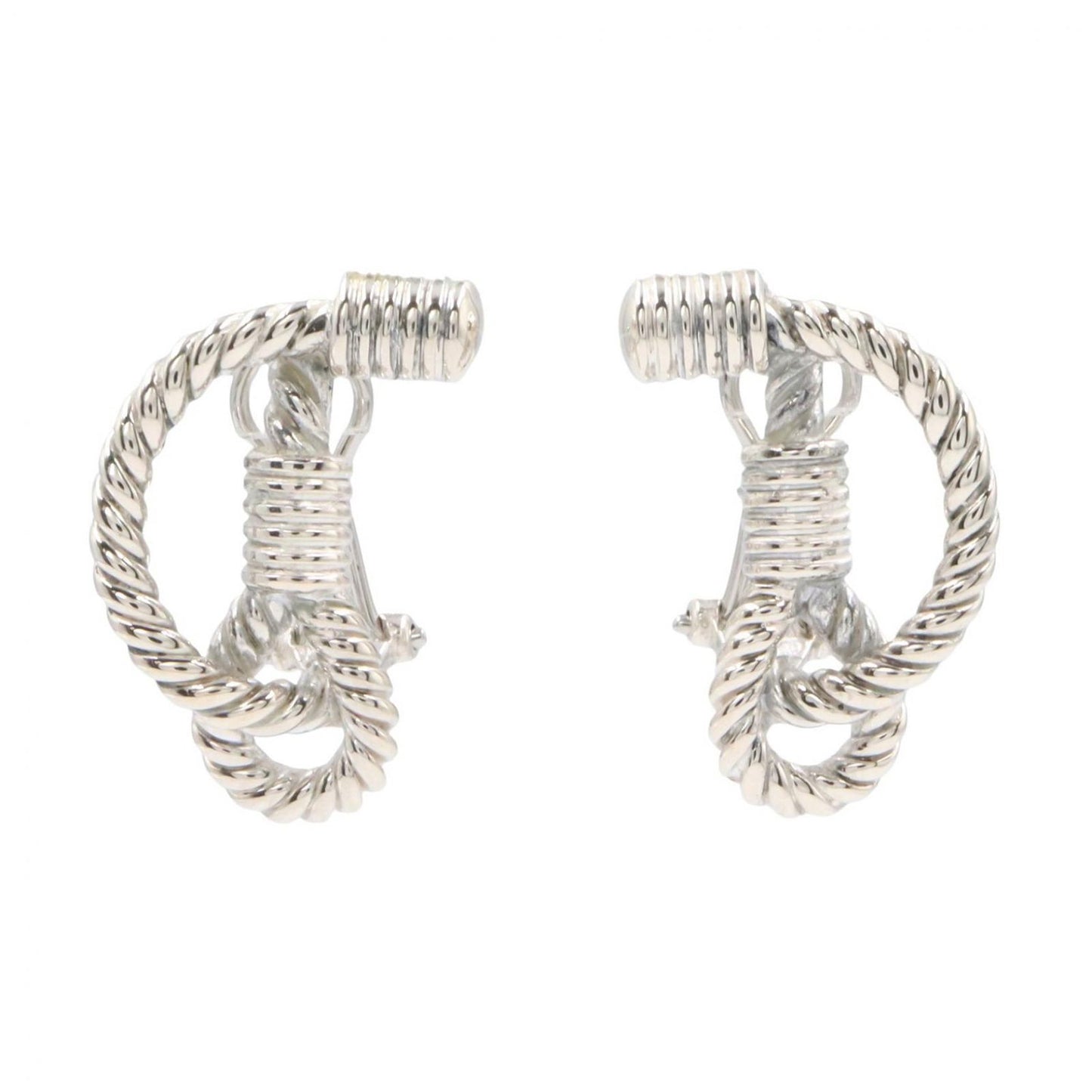 Hermes Earrings Rope 925 Sterling Silver