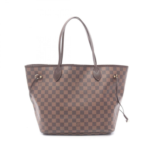 Louis Vuitton Tote Neverfull MM Damier Ebene Canvas Leather