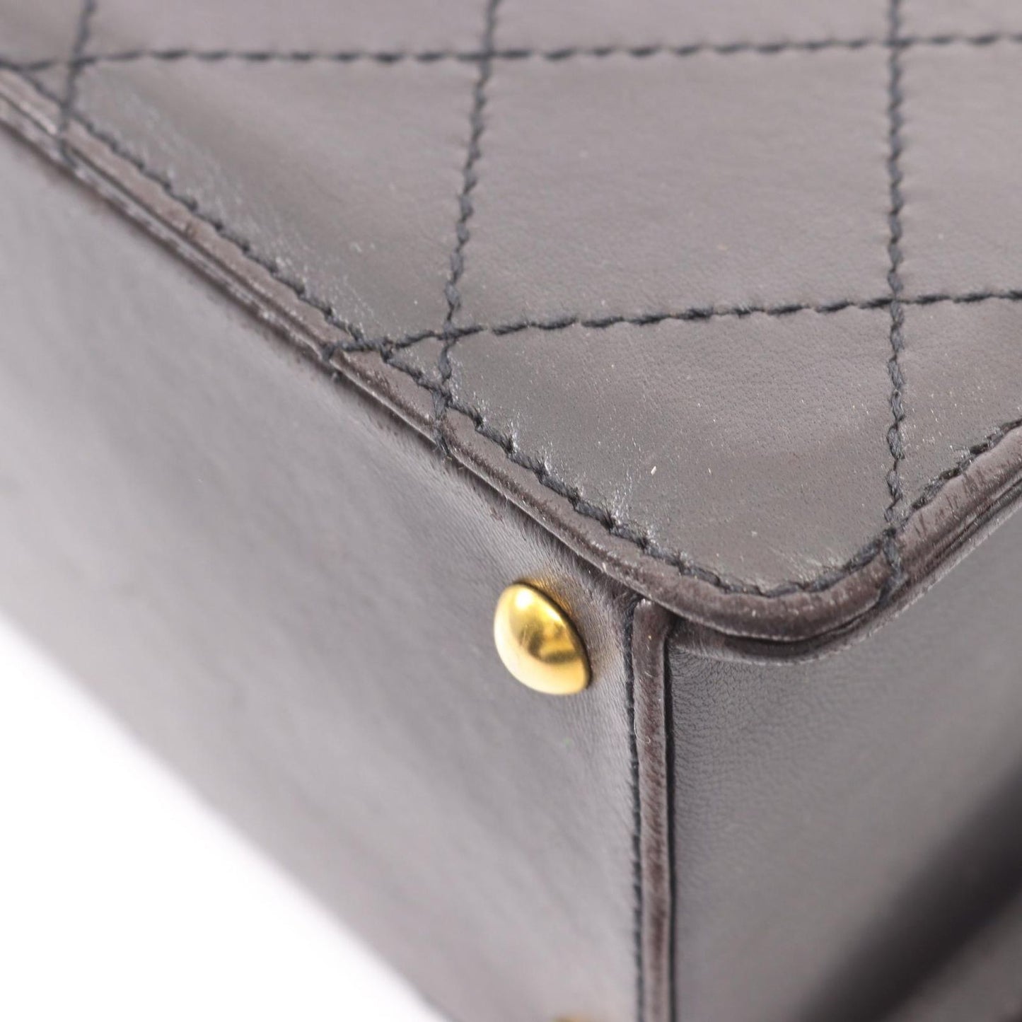 Chanel Shoulder Bag Quilted Black Lambskin — view 8