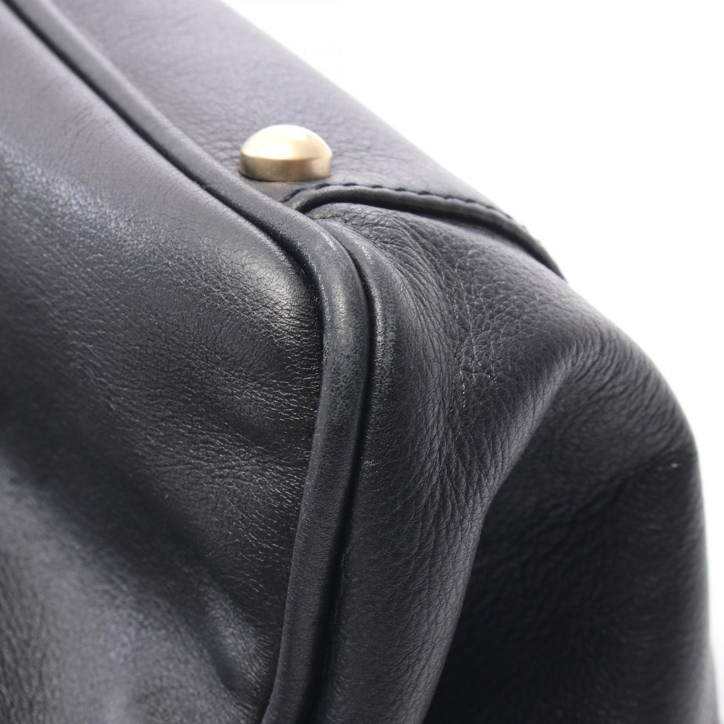 Chanel Tote Logo Camellia Black White Lambskin — view 9