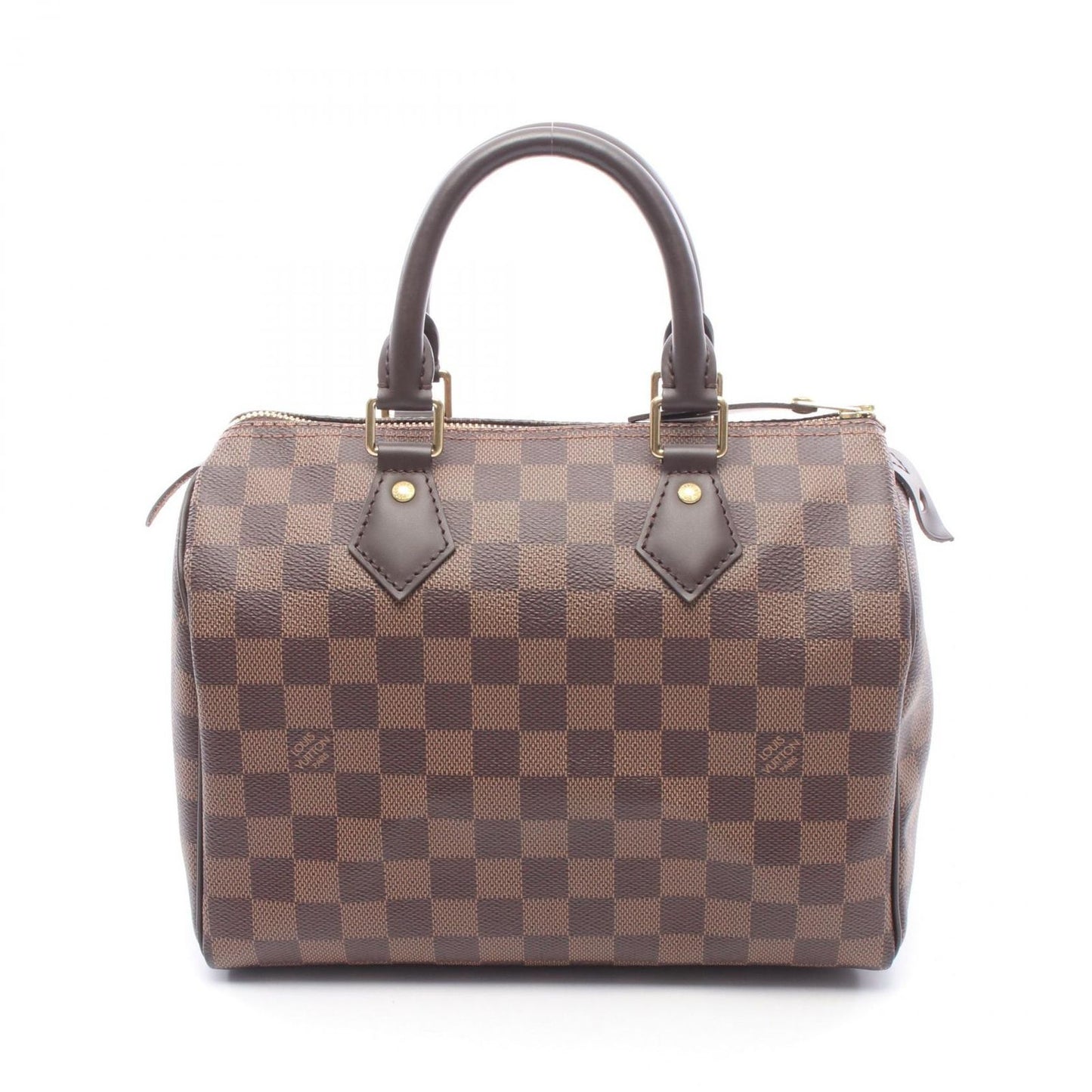 Louis Vuitton Handbag Speedy 25 Damier Ebene Canvas Leather