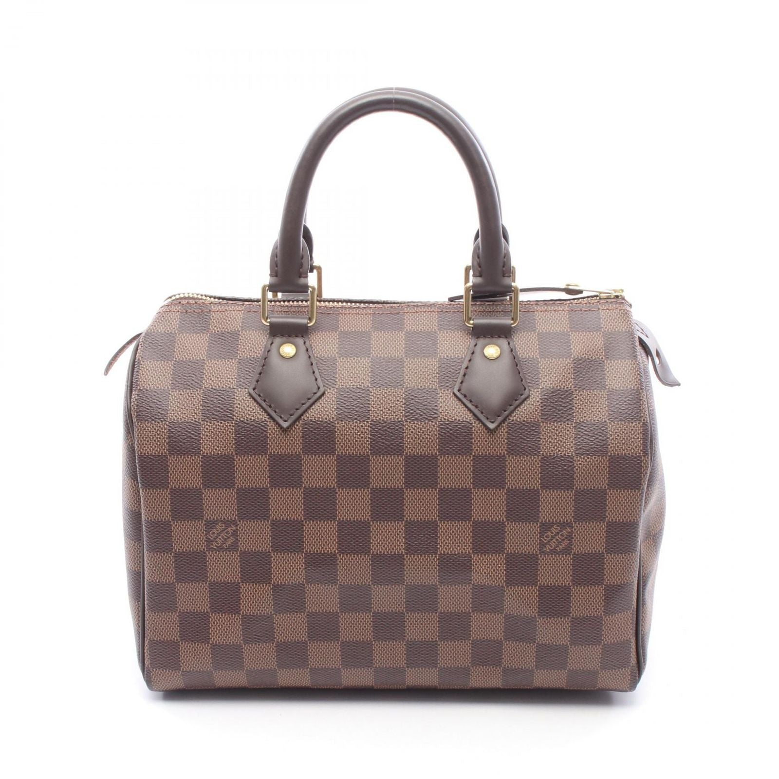 Louis Vuitton Handbag Speedy 25 Damier Ebene Canvas Leather