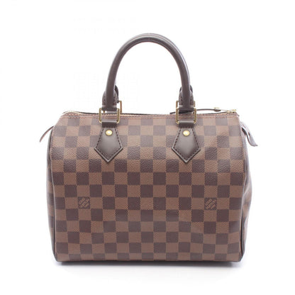 Louis Vuitton Handbag Speedy 25 Damier Ebene Canvas Leather