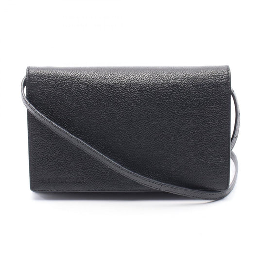 Balenciaga Shoulder Bag Logo Bag Black Leather