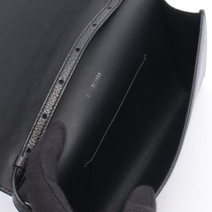 Balenciaga Shoulder Bag Logo Bag Black Leather — view 3