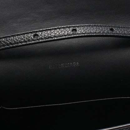 Balenciaga Shoulder Bag Logo Bag Black Leather — view 4