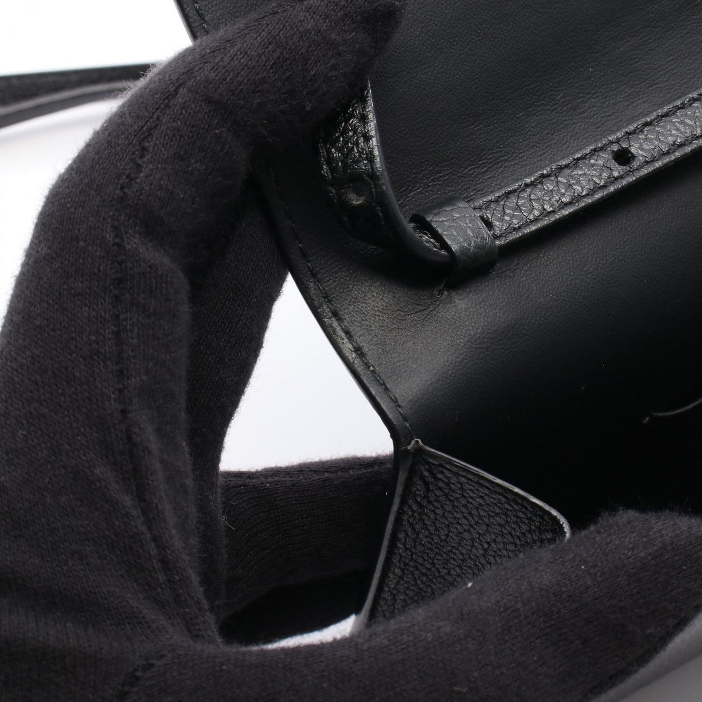 Balenciaga Shoulder Bag Logo Bag Black Leather — view 5