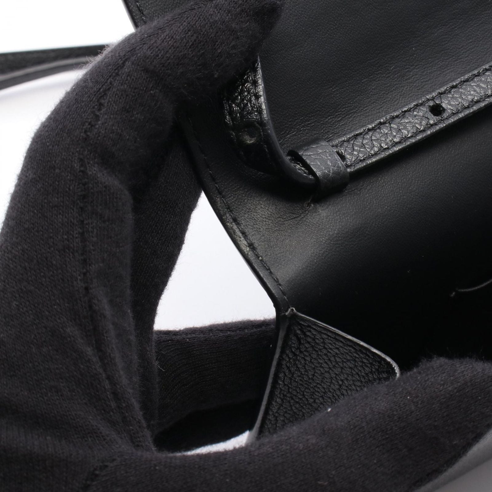 Balenciaga Shoulder Bag Logo Bag Black Leather — view 5