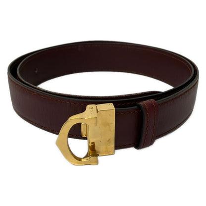 Cartier leto Bordeaux Gold Leather Belt