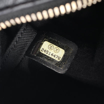 Chanel Shoulder Bag CC Logo Black Leather CC Vanity 2-Way Chain — view 5