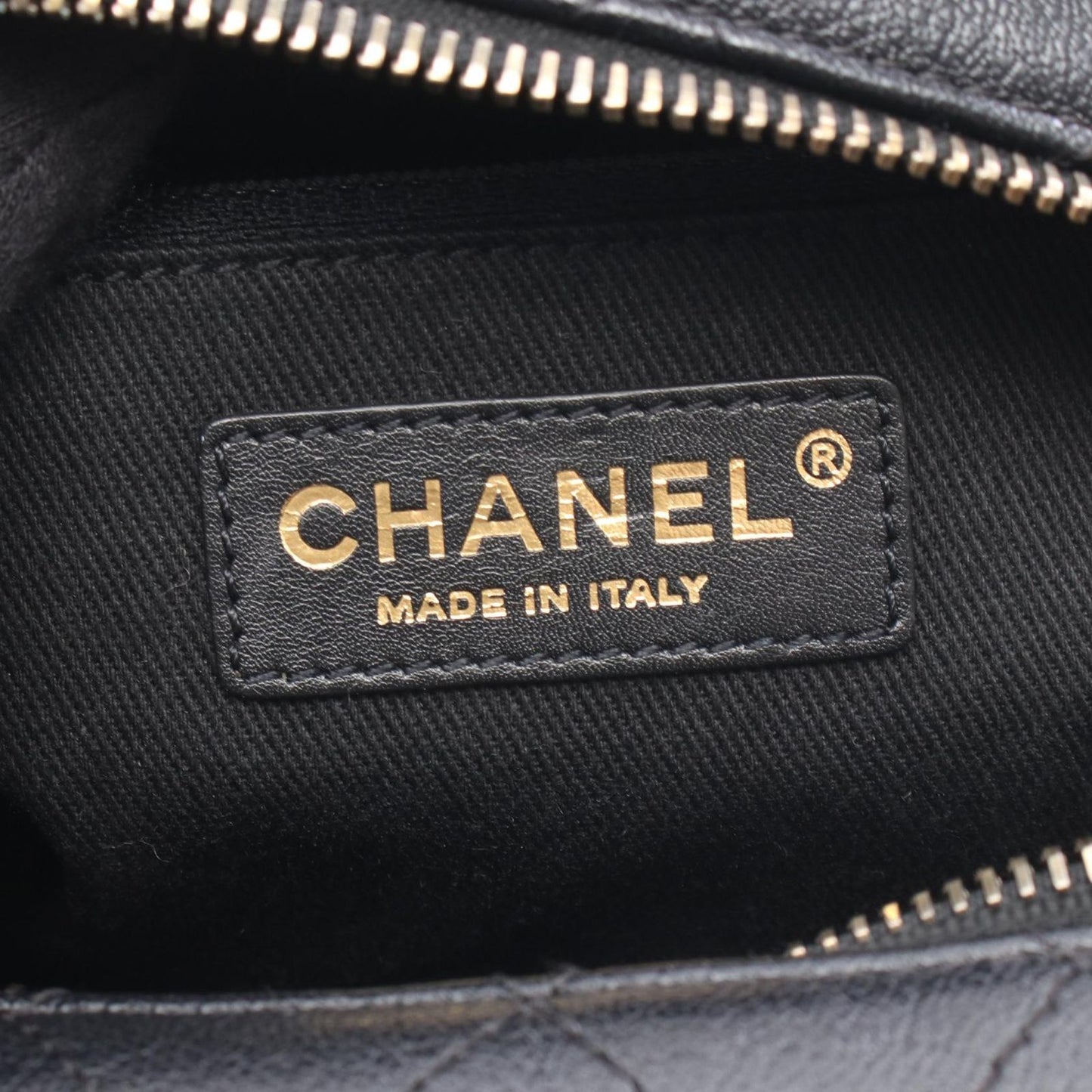 Chanel Shoulder Bag CC Logo Black Leather CC Vanity 2-Way Chain — view 4