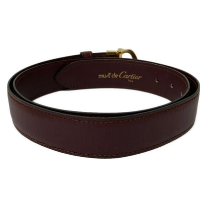 Cartier leto Bordeaux Gold Leather Belt — view 2