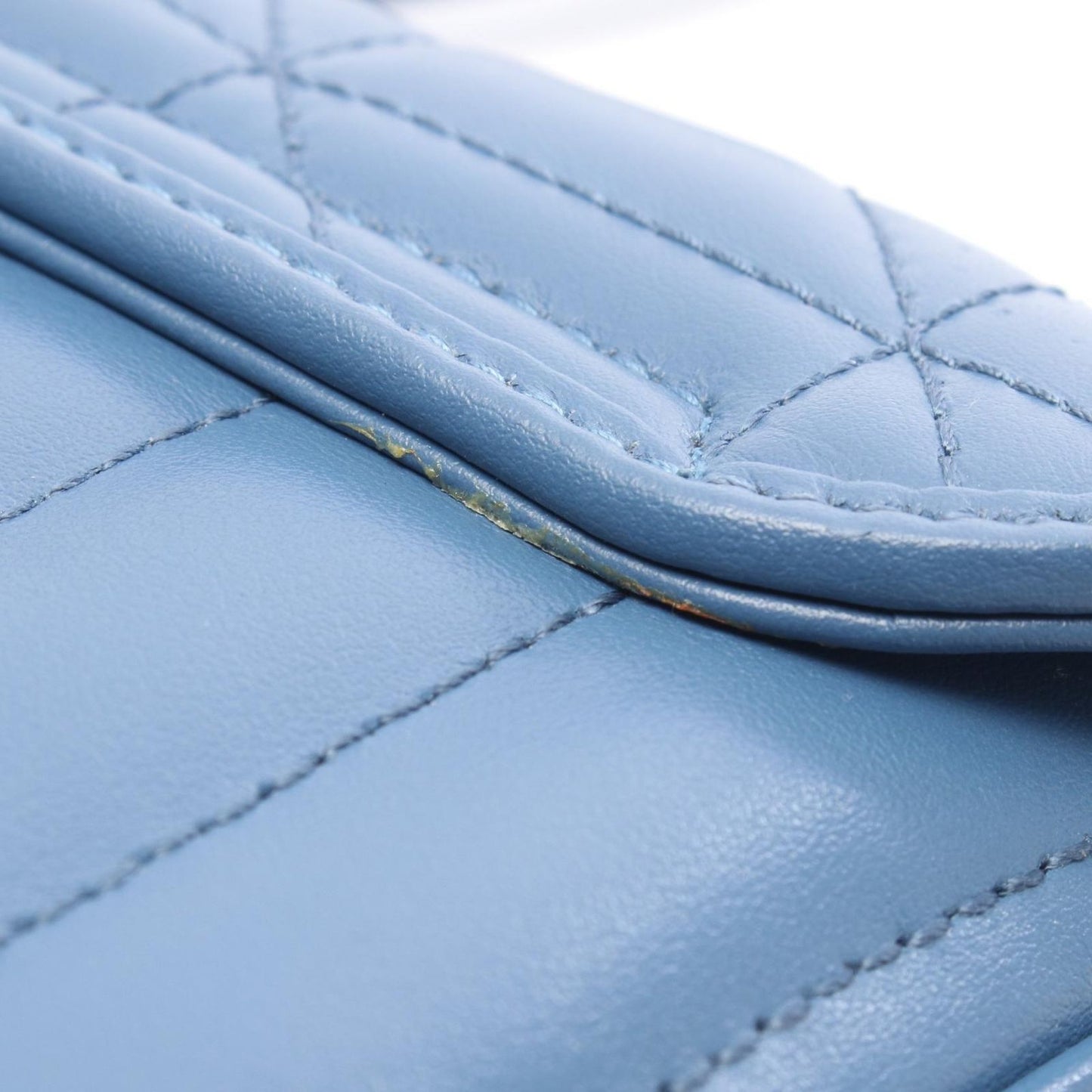 Gucci Shoulder Bag GG Marmont Quilted Small Blue Leather Chain — view 6