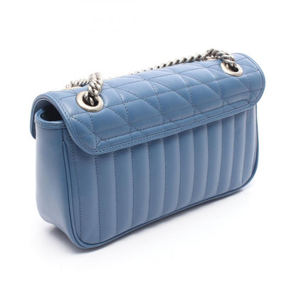 Gucci Shoulder Bag GG Marmont Quilted Small Blue Leather Chain — view 2