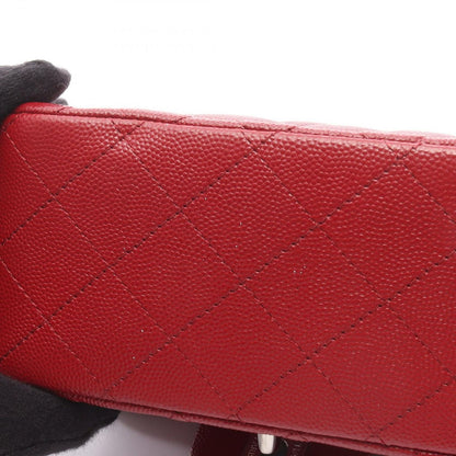 Chanel Shoulder Bag Mini Quilted Red Caviar Leather Chain — view 8