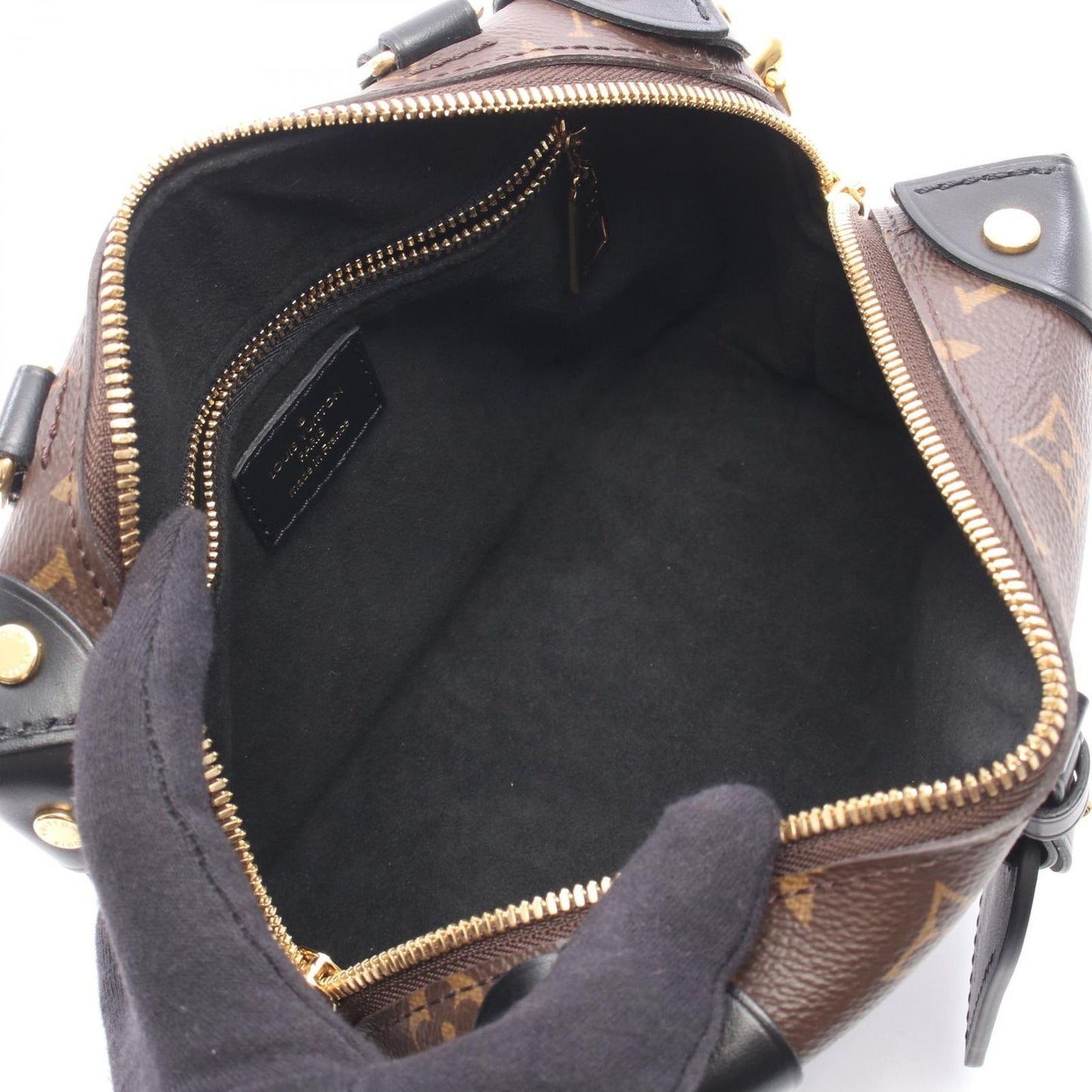 Louis Vuitton Handbag Malle Souple Monogram Noir Canvas Leather Petite — view 3