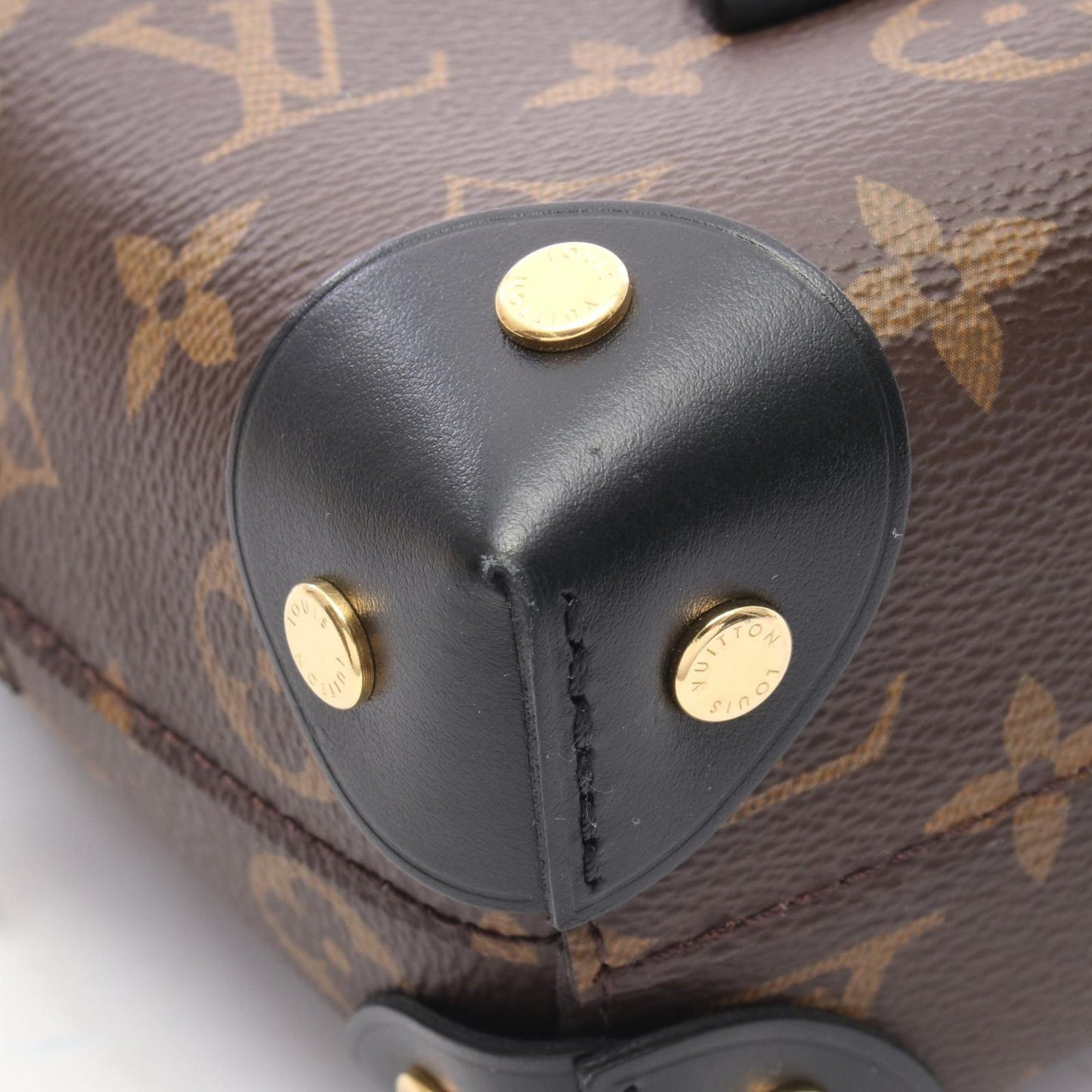 Louis Vuitton Handbag Malle Souple Monogram Noir Canvas Leather Petite — view 6