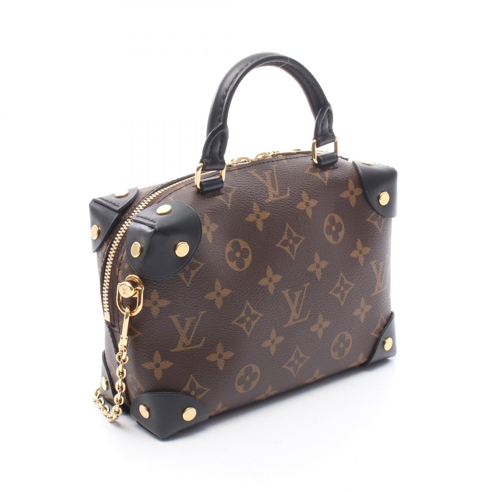 Louis Vuitton Handbag Malle Souple Monogram Noir Canvas Leather Petite — view 2