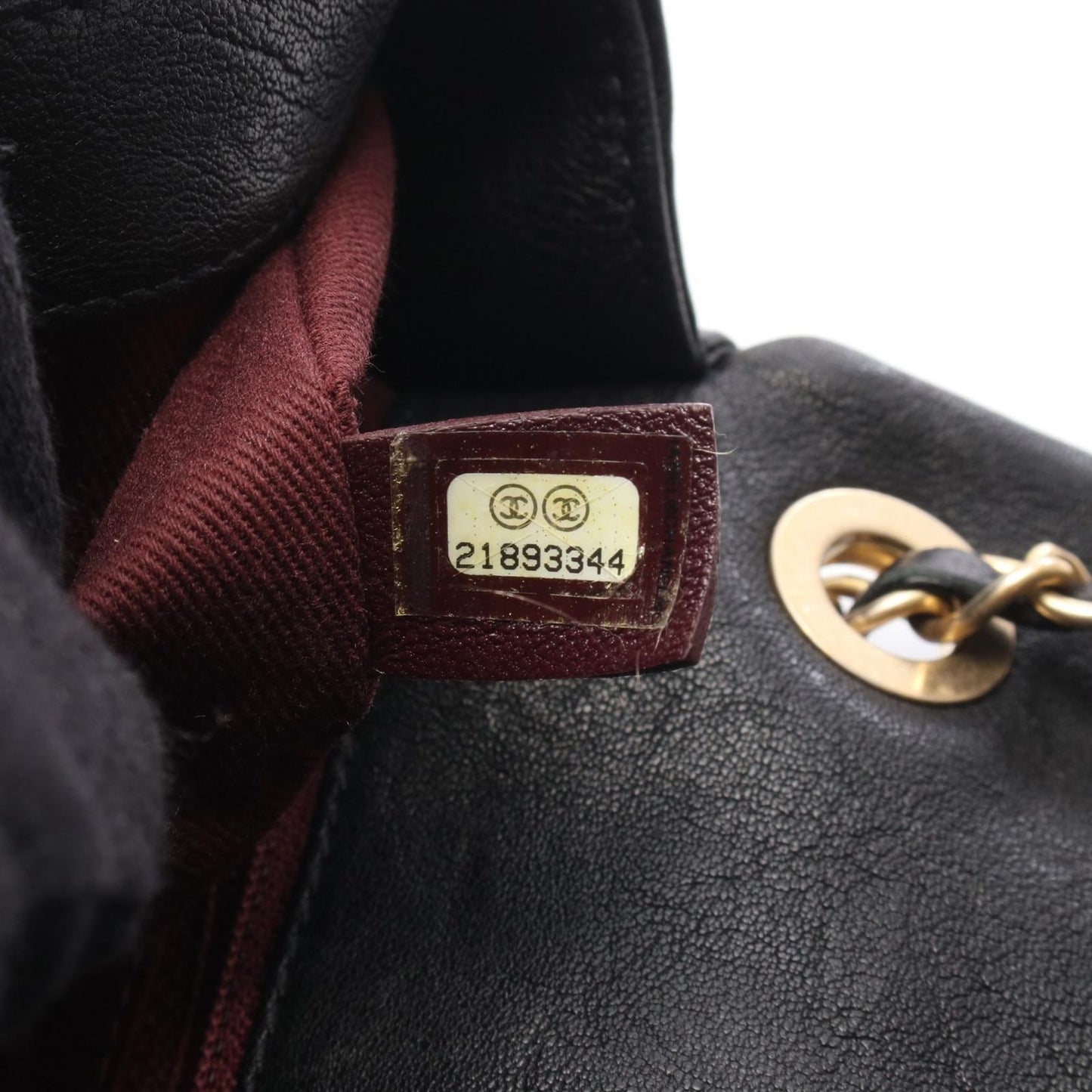 Chanel Shoulder Bag Blanc Stitch Black Leather Chain — view 5