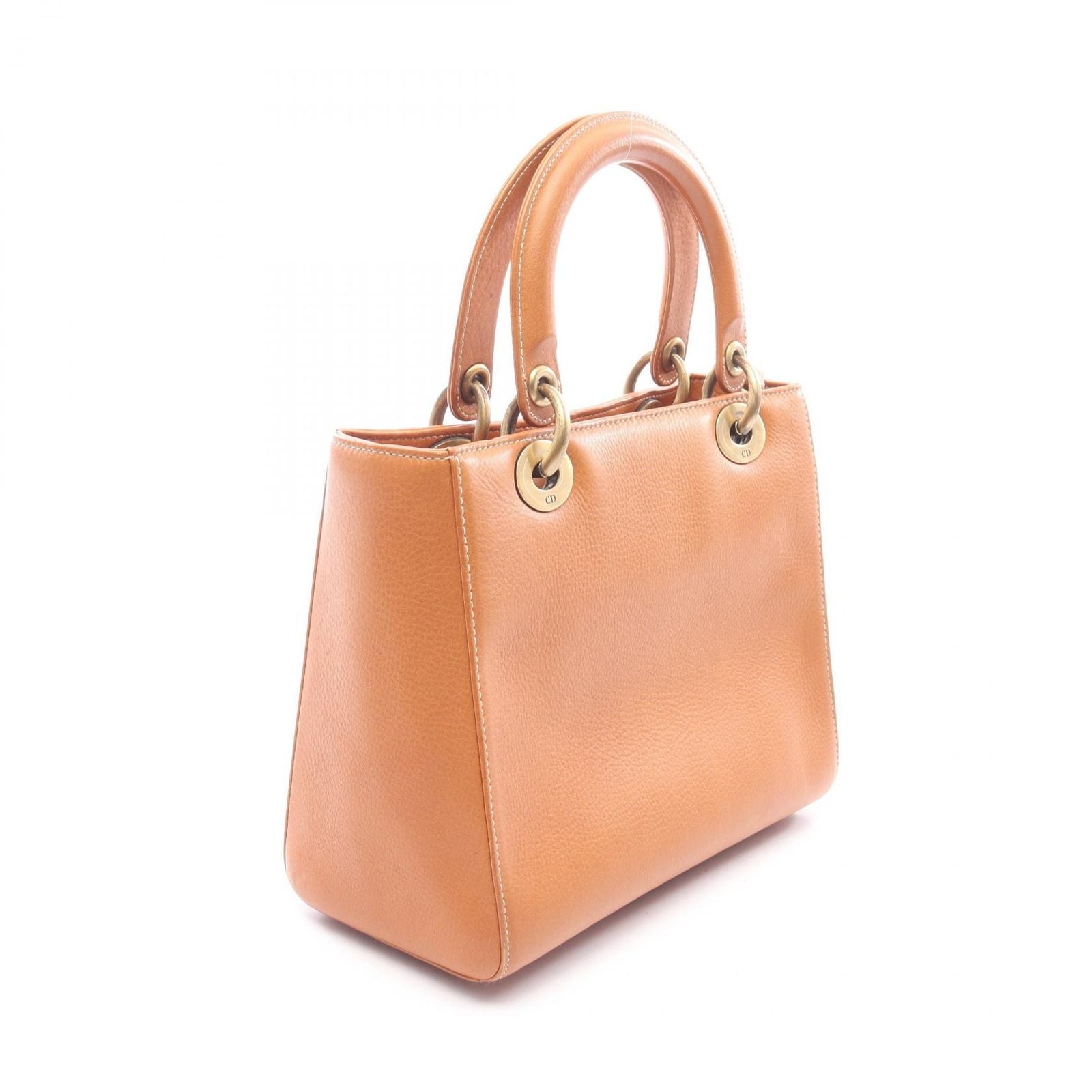 Dior Handbag Lady Dior Cannage 2-Way Camel Leather Lady Dior Tote — view 2